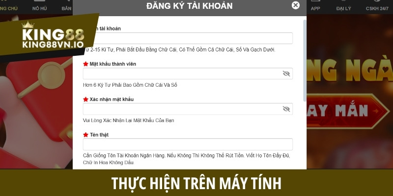 Đăng Ký King88 - Tạo Tài Khoản Cá Nhân Chỉ Trong 2 Phút