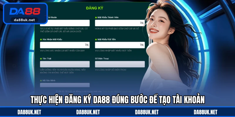 Đăng Ký DA88 - Cách Tạo Tài Khoản Nhanh Chóng Và An Toàn