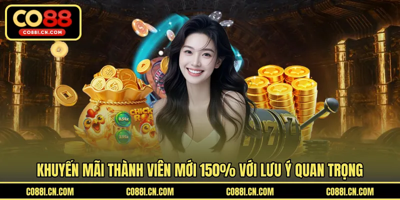 Khuyến Mãi Thành Viên Mới 150% - Ưu Đãi Cho Người Tham Gia